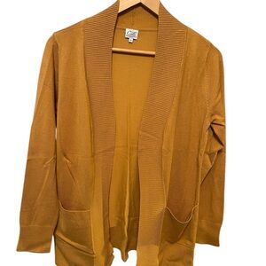 Cielo Mustard Open-Front Cardigan